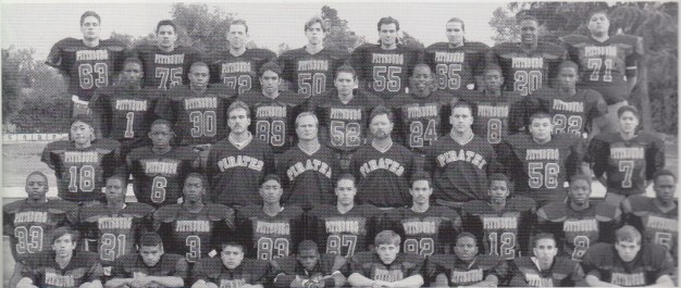 Frosh team (1994). Top row, left to right: E. Breedlove, H. Martinez, N. Stare, D. Funkhouser, L. Mosteiro, N. Mosteiro, N. Vaughn, H. Lopez. Row 2: R. Pettit, D. Lane, P. Fuller, D. Tafoya, E. Sh[?], G. Jones, J. Lowe. Middle row: D. Matsumura, M. Murdoch, Coaches Young, Ahonen, Laurie and M. Orlando, J. Eddy, U. Tafoya. Row 4: N. Finnel, D. Watson, C. Bagsby, J. Barbadillo, C. Vega, V. Valle, E. Beshears, D. Alexander, D. Gully. Bottom row: C. Reed, A. Flores, M. Moran, B. J. Erwin, J. Fitch, K. Tucker, P. Ramirez, B. Wilson.